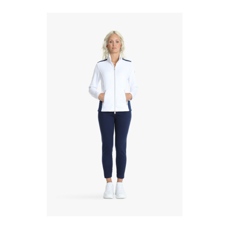 Poivre Blanc Tennis Ladies Jacket - White/Blue