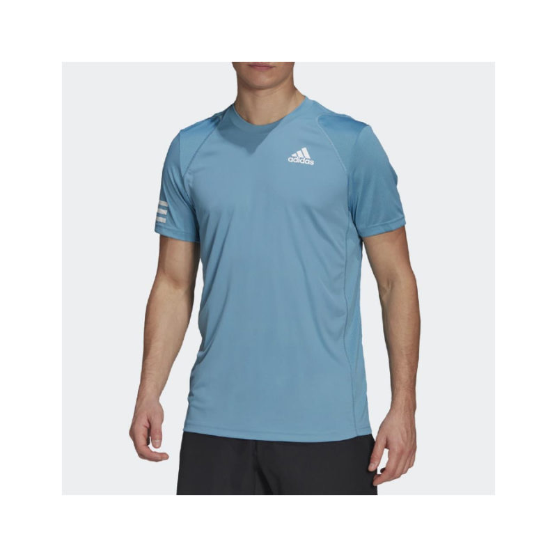 Adidas 3-Stripe Mens Tennis T-Shirt 2021 - Hazy blue